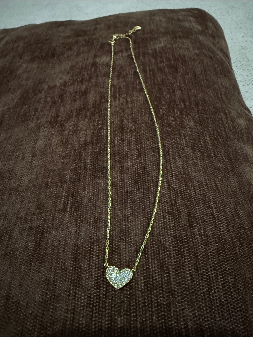 Kendra Scott Ari Gold Pave Crystal Heart Necklace